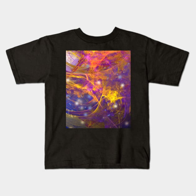 Deep space explosion Kids T-Shirt by hereswendy